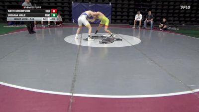 145 lbs Semifinal - Seth Crawford, Brunswick vs Joshua Hale, Manchester