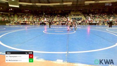 49 lbs Final - Michele Thompson, Wyandotte Youth Wrestling vs Mason McCuistion, Pryor Tigers