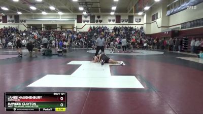 124-125A 1st Place Match - Hawken Clayton, West Delaware, Manchester vs James Haughenbury, North Linn