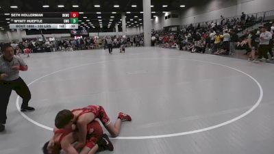 100 lbs Cons. Sub-rd Of 16 - Seth Hollerman, Bad Karma Wrestling Club vs Wyatt Hueftle, Cozad Wrestling Club