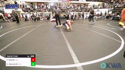 58 lbs Quarterfinal - Paisley Newell, Lone Grove Takedown Club vs Adelaide Newcomb, Noble Takedown Club