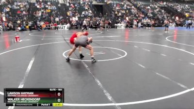 165 lbs Cons. Round 2 - Walker Heckendorf, Western Colorado University vs Lawson Hayman, Western Colorado University