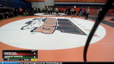 125 lbs Champ. Round 1 - Hunter Heck, Muskingum University vs Brendan Johnston, Wheaton