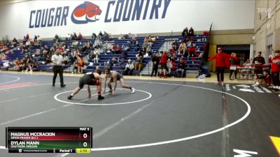 157 lbs Semifinal - Dylan Mann, Southern Oregon vs Magnus McCrackin, Simon Fraser (B.C.)