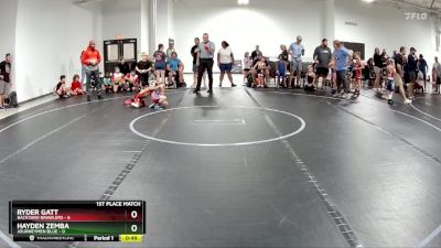 44 lbs Finals (2 Team) - Hayden Zemba, Journeymen Blue vs Ryder Gatt, Backyard Brawlers