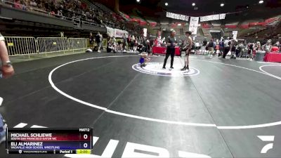 120 lbs Quarterfinal - Michael Schliewe, South San Francisco Gator WC vs Eli Almarinez, Vacaville High School Wrestling