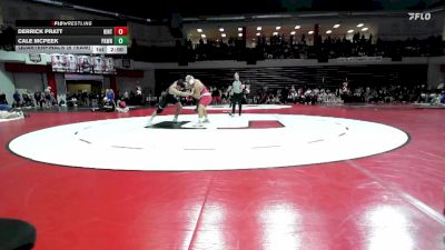 285 lbs Quarterfinals (8 Team) - DERRICK PRATT, HINTON vs Cale McPeek, PAWNEE