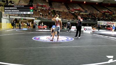 Cadet Boys Lower - 132 lbs Champ. Round 3 - Robert Maya, Bullard High School Wrestling vs Evan Kruntchev, La Costa Canyon High School Wrestling