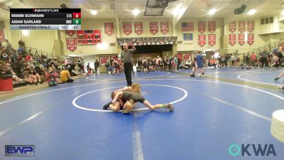 49 lbs Quarterfinal - Remmi Schwahn, Chandler Takedown Club vs Aidan Garland, Berryhill Wrestling Club