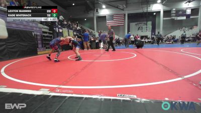 61 lbs Rr Rnd 5 - Lexton Manning, Bristow Elementary Wrestling Club vs Kade Whitenack, Tiger Trained Wrestling