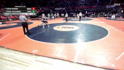 2A 215 lbs Cons. Round 2 - Colin Goggin, Chicago (Brother Rice) vs Foley Calcagno, Elmhurst (IC Catholic)