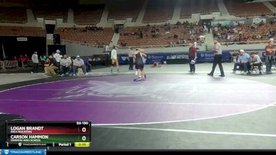 D3-150 lbs Cons. Round 2 - Carson Hammon, Crismon High School vs Logan Brandt, Mica Mountain