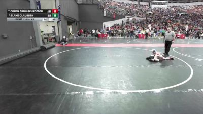 63 lbs Champ. Round 2 - Blake Claussen, Manawa /Team Nazar vs Cohen Groh-Schroeder, Askren Wrestling Academy