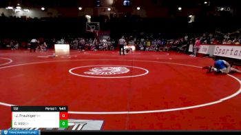 132 lbs Quarterfinal - Jarin Frauhiger, Southern Wells vs Cameron Volz, Eastern Hancock
