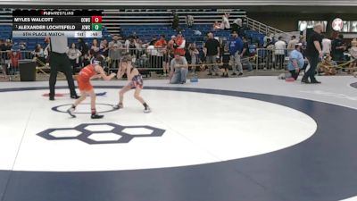 45 lbs 5th Place Match - Myles Walcott, Columbia City Wrestling Club vs Alexander Lochtefeld, Jay County Wrestling Club