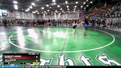 75 lbs Quarterfinal - Ayla Enloe, Montana vs Scarlett Adkins, Outlaw WC