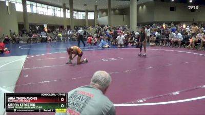 77+85 Round 1 - Aria Thephavong, Blackman Wrestling vs Sierra Streeter, Cedar Springs Youth Wrestling