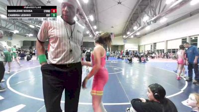 107 lbs Final - Madeleine Sousa, CT Whale Girls vs Cambria Leshko, Grit Mat Club Girls