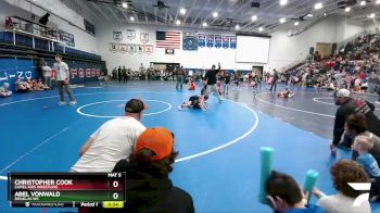 70 lbs Quarterfinal - Abel VonWald, Douglas WC vs Christopher Cook, Camel Kids Wrestling