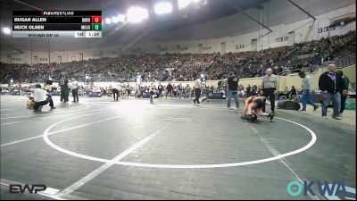61 lbs Round Of 16 - Dugan Allen, Barnsdall Youth Wrestling vs Huck Olsen, Mojo Grappling Academy