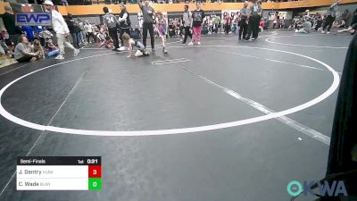 49 lbs Semifinal - Jett Gentry, Husky Wrestling Club vs Caleb Wade, Blanchard Youth Wrestling Club