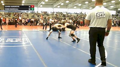 126 lbs Quarterfinal - Cohen Hargrove, GA vs Owen Marshall, WA