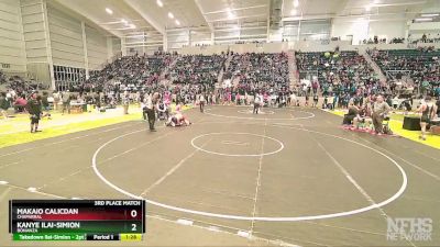 132 lbs 3rd Place Match - Kanye Ilai-Simion, Bonanza vs Makaio Calicdan, Chaparral