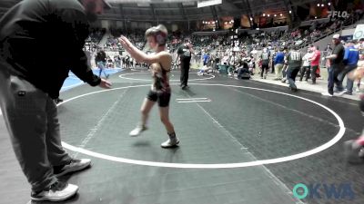 64 lbs Round Of 16 - Braiden Trinidad, Verdigris Youth Wrestling vs Maddox Mejia, Chickasha Youth Wrestling