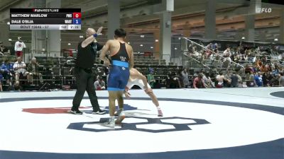 57 lbs Cons. Round 1 - Matthew Marlow, Pittsburgh Wrestling Club vs Dale O'Blia, Wrestling Academy Of The Rockies