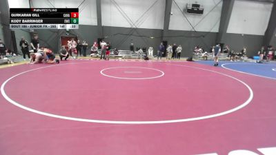 Junior FK - 285 lbs Cons. Semis - Kody Barringer, Shelton Wrestling Club vs Gurkaran Gill, Canada
