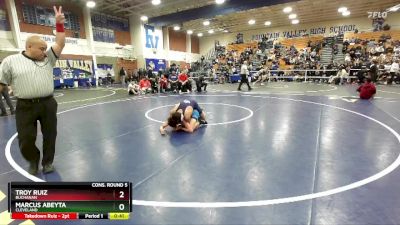 126 lbs Cons. Round 5 - Marcus Abeyta, Cleveland vs Troy Ruiz, Buchanan