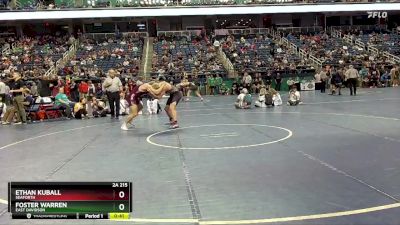 2A 215 lbs Cons. Round 2 - Ethan Kuball, Seaforth vs Foster Warren, East Davidson