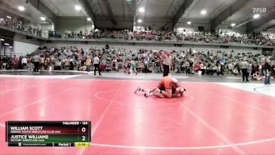 165 lbs Quarterfinal - William Scott, Odessa Youth Wrestling Club-AAA vs Justice Williams, Victory Wrestling-AAA