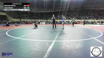 110 lbs Quarterfinal - Delayna Kettle, Sapulpa Jr High vs Cara Prock, Warner JH