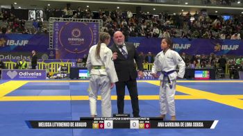 Ana Carolina De Lima Sousa vs Melissa Litvinenko De Araujo 2026 European Jiu-Jitsu IBJJF Championship