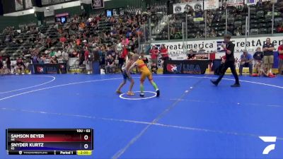 63 lbs Cons. Round 2 - Samson Beyer, NE vs Snyder Kurtz, KS