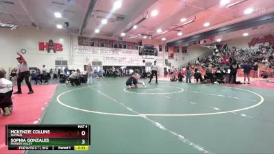 140 lbs Cons. Round 4 - Sophia Gonzales, Pioneer Valley vs McKenzie Collins, Sultana