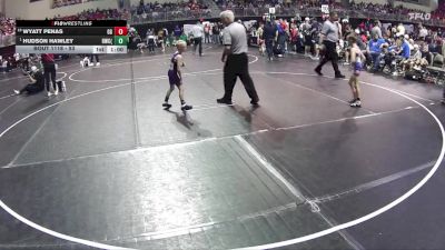 53 lbs Champ. Round 2 - Hudson Hawley, Hawks Wrestling Club (Lincoln) vs Wyatt Penas, GI Grapplers