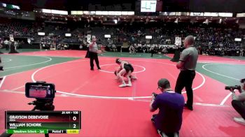 108 lbs Semifinal - William Schork, WSW1 vs Grayson Debevoise, MIRA