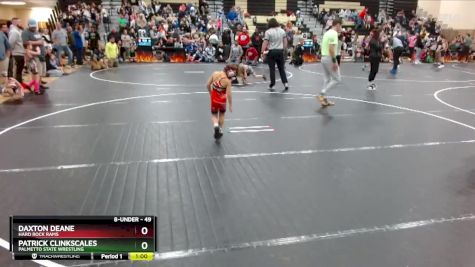 49 lbs Round 3 - Patrick Clinkscales, Palmetto State Wrestling vs Daxton Deane, Hard Rock Rams