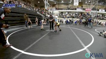 85 lbs Quarterfinal - Knari Spotwood, Del City Little League vs Asher Lapp, Newcastle Youth Wrestling