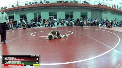 85 lbs Cons. Round 2 - Maddox Snyder, Rhyno Academy Of Wrestling vs Kipton Dill, South Gibson Wrestling Club