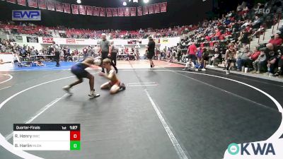 80 lbs Quarterfinal - Rylan Henry, Brushy Wrestling Club vs Bryce Harlin, Muskogee Rougher Youth Wrestling