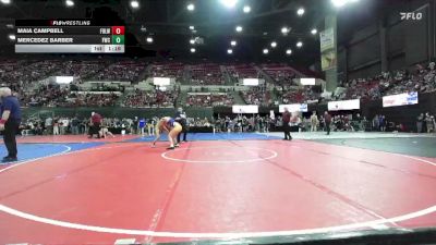 130 lbs Champ. Round 1 - Mercedez Barber, Fergus Wrestling Club vs Maia Campbell, Fort Benton Longhorn Wrestling