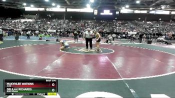120 lbs Cons. Round 2 - Makynlee Watkins, Juab vs Delilah Richards, Bend Senior