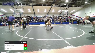 52 lbs 2nd Place - Bradlee Donati, Henryetta Knights Wrestling Club vs Dallas Rice, Vian Wrestling Club