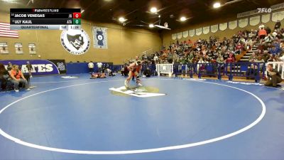 138 lbs Quarterfinal - Jacob Venegas, Justin Garza vs Uly Kaul, Atascadero