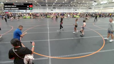 110 lbs Semifinal - Lennox Deringer, Unattached vs Melissa Gallo, Gladiator Wrestling