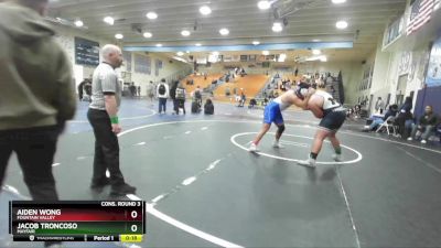 285 lbs Cons. Round 3 - Jacob Troncoso, Mayfair vs Aiden Wong, Fountain Valley