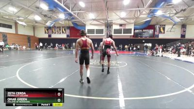 133 lbs Champ. Round 1 - Omar Green, College Of Redwoods vs Zeth Cerda, Fresno City College